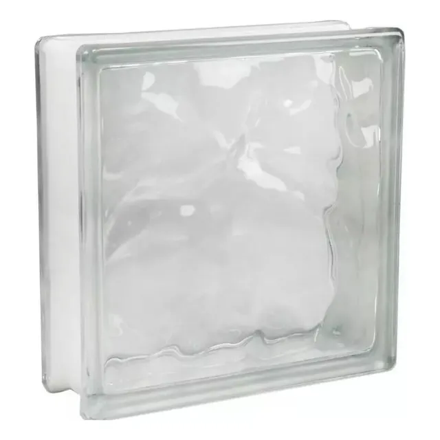 Ladrillo De Vidrio X6 19x19x8 Nube Caja Decorativa