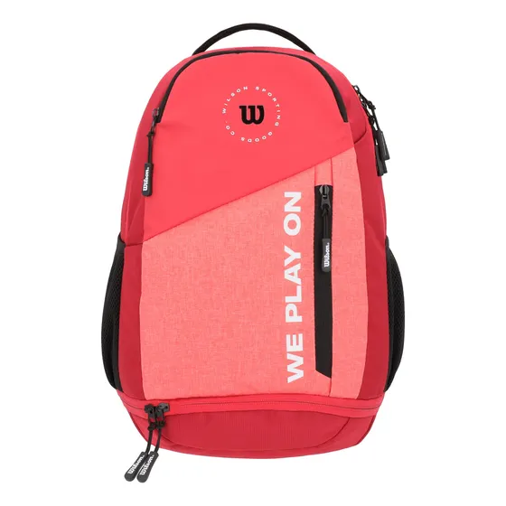 Wilson mochila grande con porta tenis portalaptop color rojo 26L