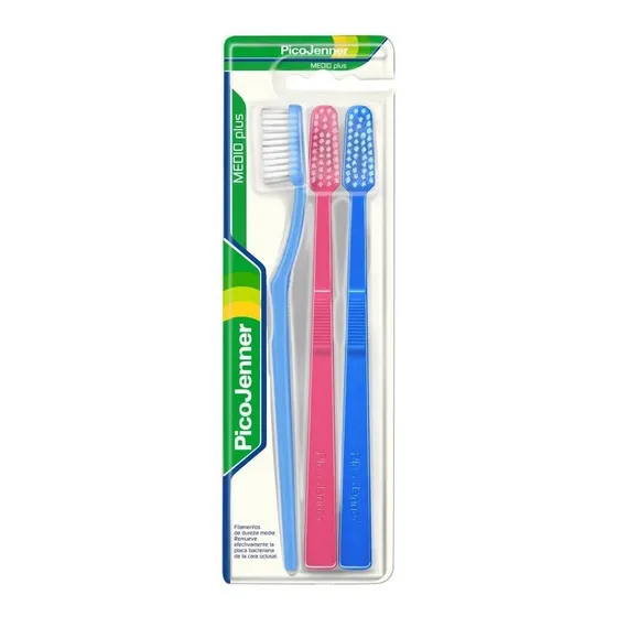 Cepillo Dental Pico Jenner® Medio Plus | Pack X 3