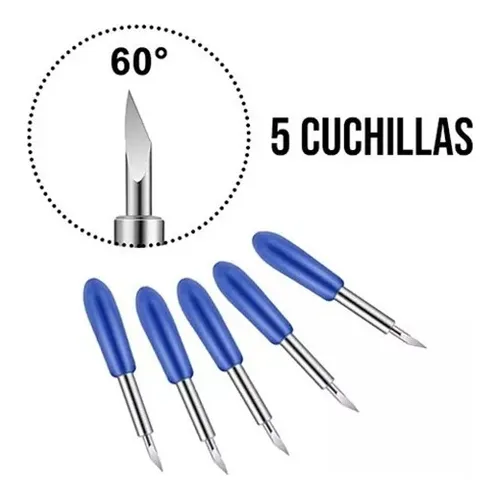 Cuchillas De Corte 60 Repuesto Para Plotter Cricut Pack De 5