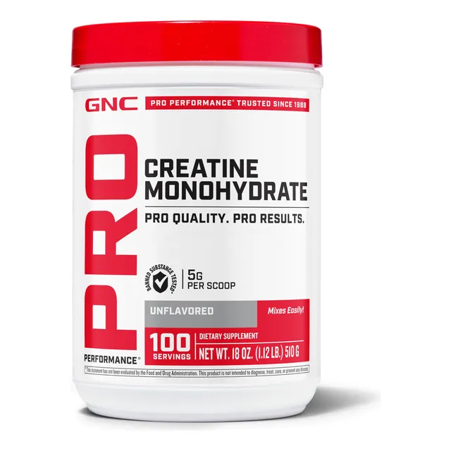 Gnc Pp Creatina Monohidratada, 100 Servidas Sabor Sin Sabor