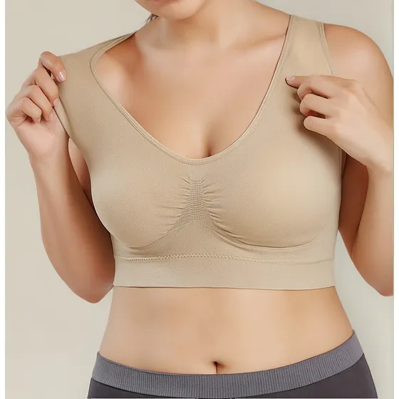 L Sujetador Deportivo Suave Y Ultrafino De Talla Grande De