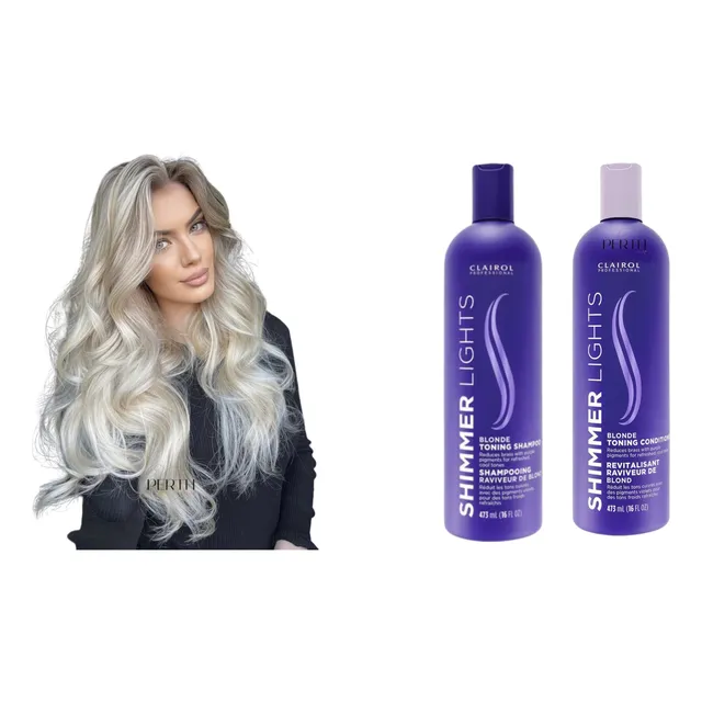 Kit Clairol Shampoo & Acondicionador Shimmer Lights 473ml.