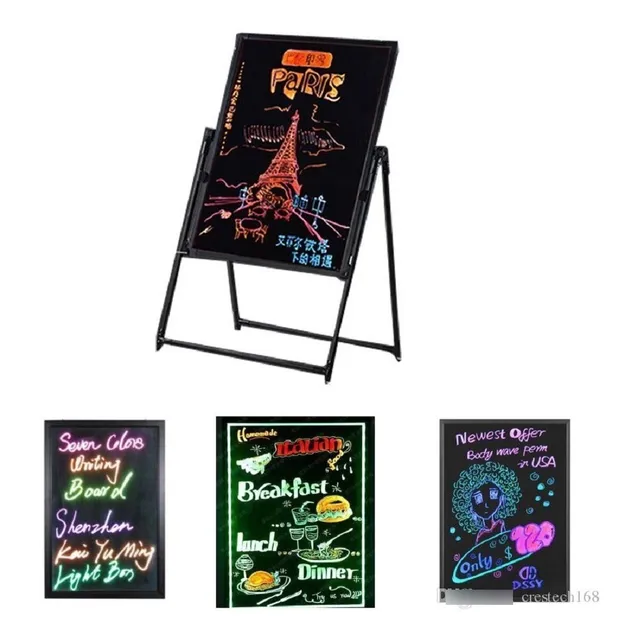 Cartel Pizarra Led Luminoso Con Tripode Control 60x40 Unicas