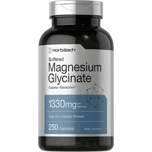 Horbaach I Magnesium Glycinate | 1330mg | 250 Capsules Sabor Neutro