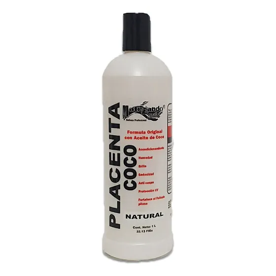 Shampoo Placenta Coco Natural Aceite Original 1 Litro