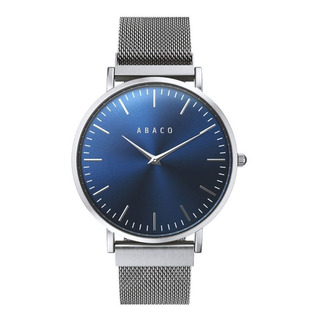 Reloj Plateado Acero Correa Imantada - Abaco Emily Mesh Fondo Azul Reloj Plateado Acero Correa Imantada - Abaco Emily Mesh Fondo Azul
