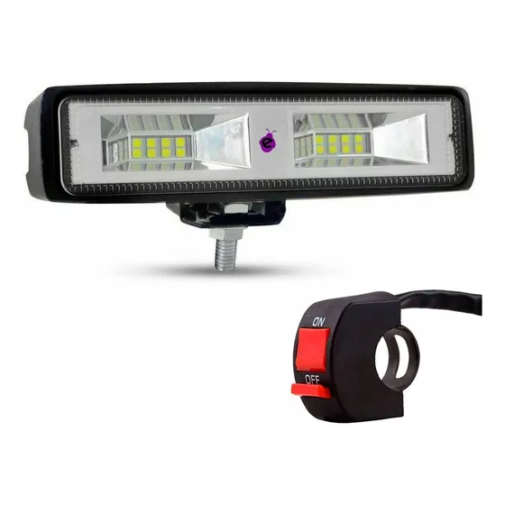 Quieres Mas Luz Flood Para Tu Moto? Faro Potente 50w + Tecla