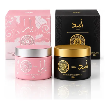 Kit 2 Hidratantes Corporais Árabes 200g Fixação Prolongada
