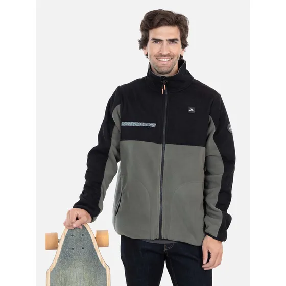 Poleron Micropolar Ola Rc Verde Hombre Rip Curl