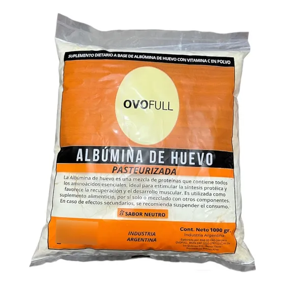 Albúmina De Huevo Deshidratada Ovofull 2 Kg Proteína Claras