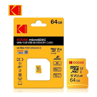 Kodak Micro Sd Xc Alta Velocidad, 64gb, U3, A1 V30 Clase 10 Kodak Micro Sd Xc Alta Velocidad, 64gb, U3, A1 V30 Clase 10