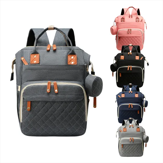 Bolso Mochila Maternal Cambiador Impermeable Cuna Plegable