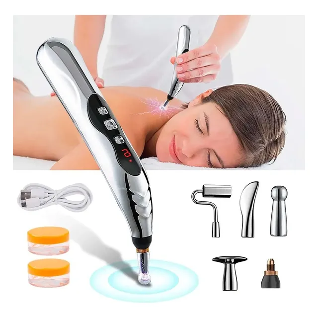 Lapiz Recargable De Acupuntura 5 En 1 Potente