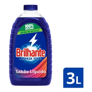 Brilhante Lava Roupas LĂquido Limpeza Total 3 Litros Brilhante Lava Roupas LĂquido Limpeza Total 3 Litros