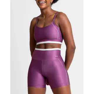 Conjunto Academia Feminino Shorts Sem Transparência E Top Uva Rosada Liso G