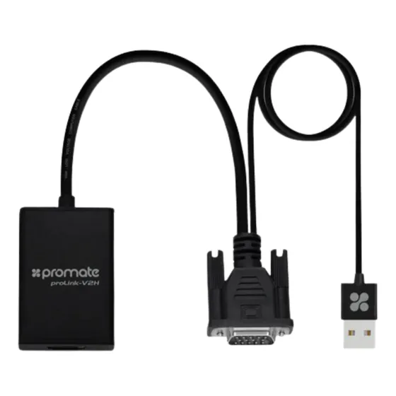 Promate Prolink-v2h Adaptador De Vga A Hdmi C/cable Usb