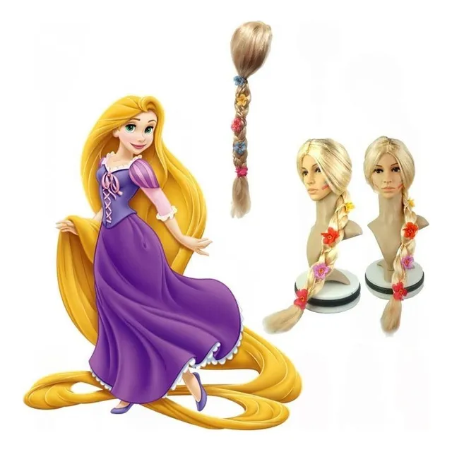 1 Peluca Princesas Y Otras Elsa, Jazmín, Sirenita, Niña
