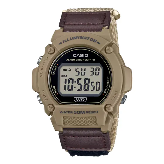 Reloj Casio W-219hb-3av Correa Xl Velcro Original