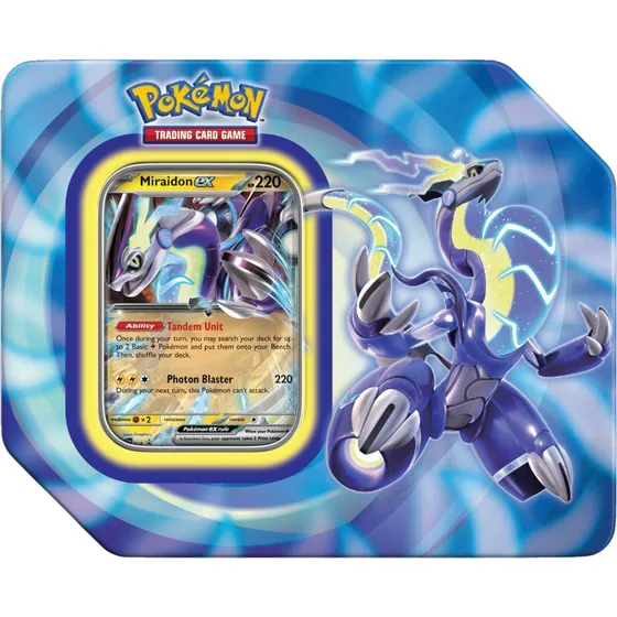 Pokemon Tcg Miraidon Ex Tin Inglés