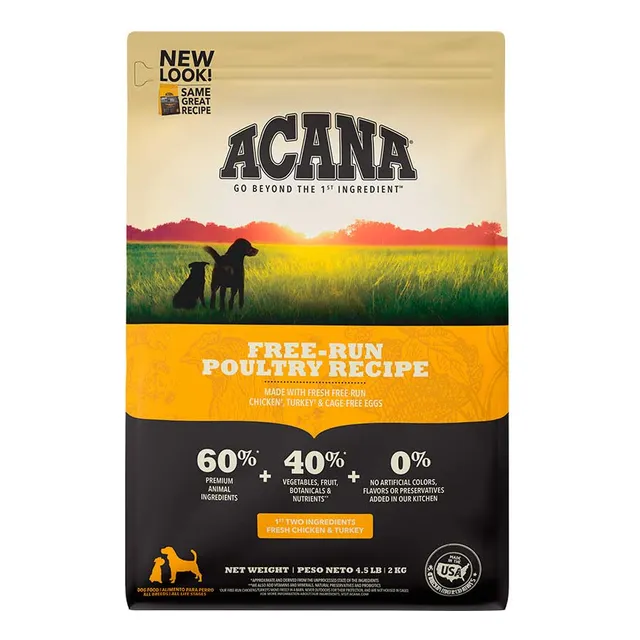 11.3kg Alimento Perro Acana Free-run Poultry Cualquier Raza