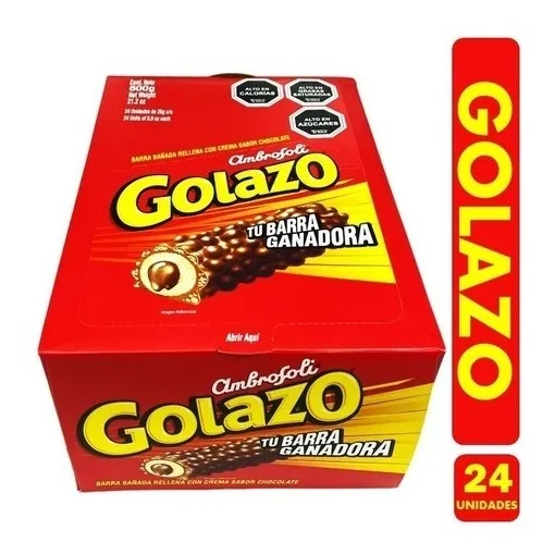 Golazo X 20 Barras Chocolate