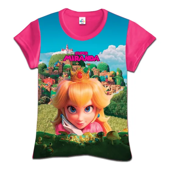 Franela Para Niña Princesa Peach Super Mario