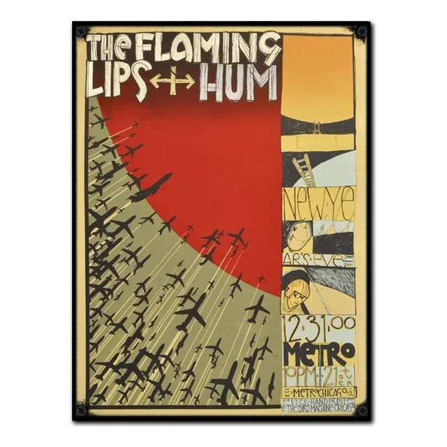 #1016 - Cuadro Decorativo - The Flaming Lips Rock No Chapa