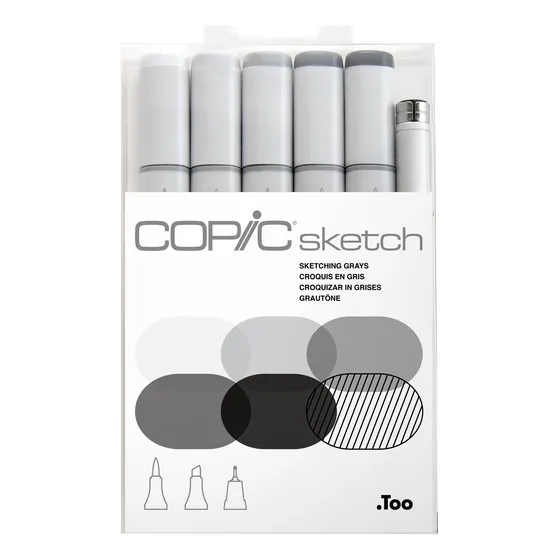 Sketch Set Sketching Grays C/ Multiliner