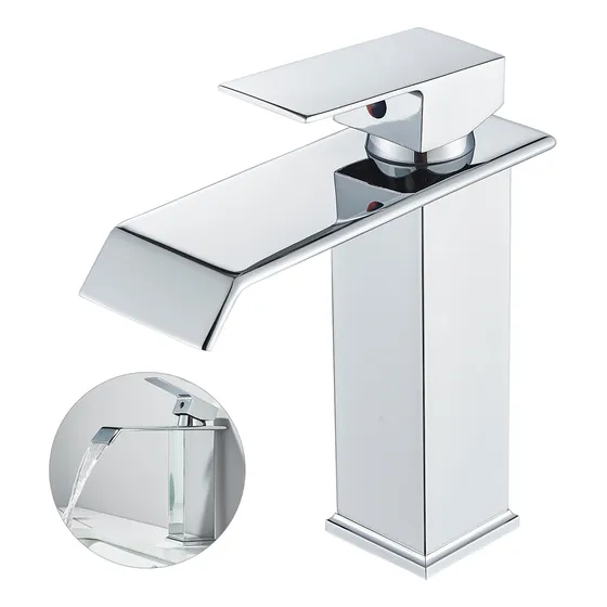 Grifo De Baño Llave Mezclador Monomando Para Lavabo, Cromado