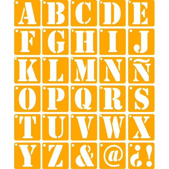 Abecedario Plantillas Stencil Letras 7cms Decostencils
