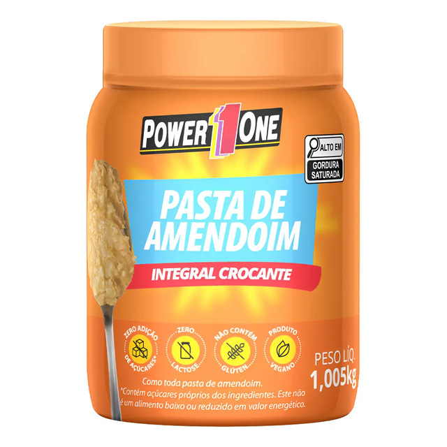 Pasta De Amendoim Power One 1kg Integral Natural