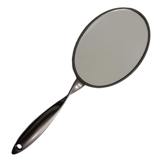 Y Espejo De Maquillaje De Mano Portátil Con Mango Para Negro Y Espejo De Maquillaje De Mano Portátil Con Mango Para Negro