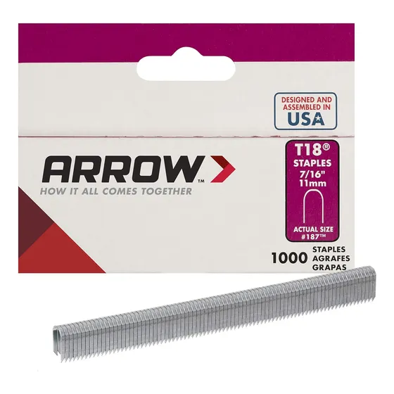 Grampas T18 Arrow Fastener 187 11x4.8mm Pack X 1000