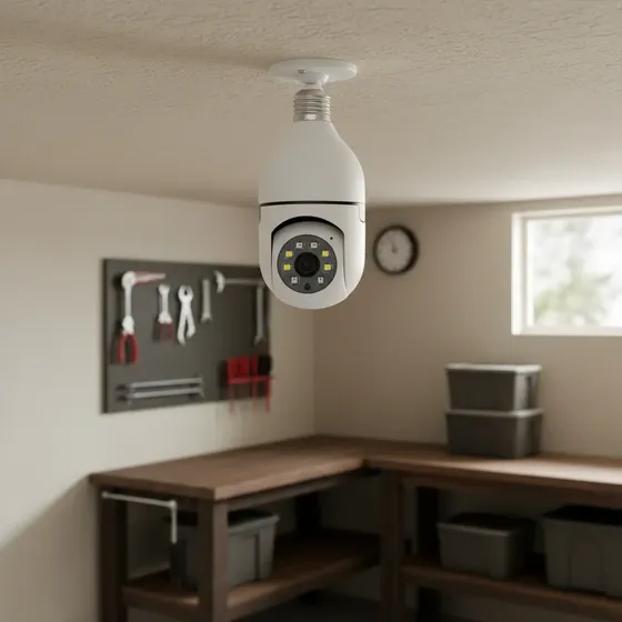 Camara Smart Ip Ampolleta Motorizada 360° Nocturna Color Blanco