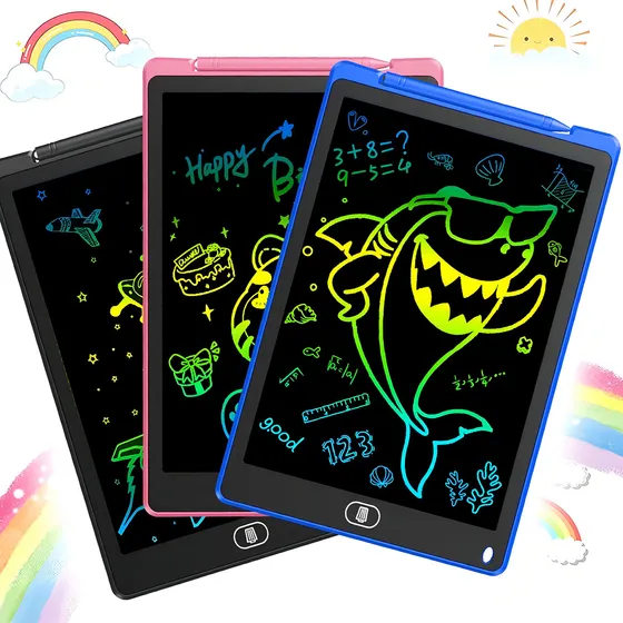 Tableta LCD Magic Whiteboard para niños de 12 pulgadas escrita en color
