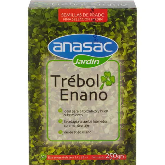 Semilla De Prado Trebol Enano Fina Seleccion Jardin 250 Grs