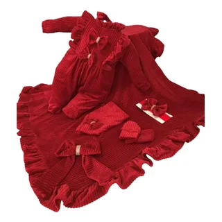 SaĂda De Maternidade Feminina Vermelha Em Plush Canelado Liz SaĂda De Maternidade Feminina Vermelha Em Plush Canelado Liz