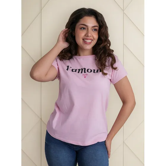 Remera Onyx Basica Amour Algodon Mujer