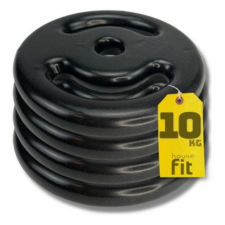 Kit Halter Anilha 4x 10kg Emborrachado - Peso Total 40 Kg Kit Halter Anilha 4x 10kg Emborrachado - Peso Total 40 Kg