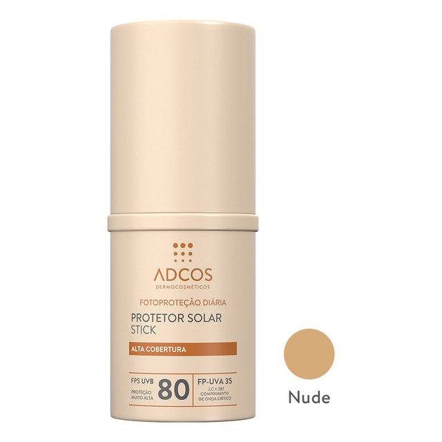 Adcos Protetor Solar Stick Tonalizante Fps 80 Nude - 17g Adcos Protetor Solar Stick Tonalizante Fps 80 Nude - 17g