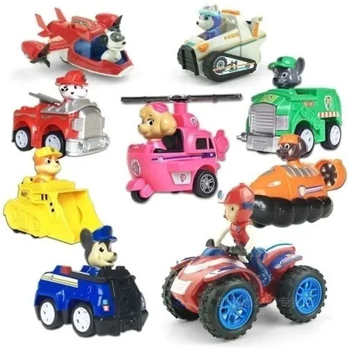 Patrulla Canina Paw Patrol Set X 9 Vehículos A Fricción!