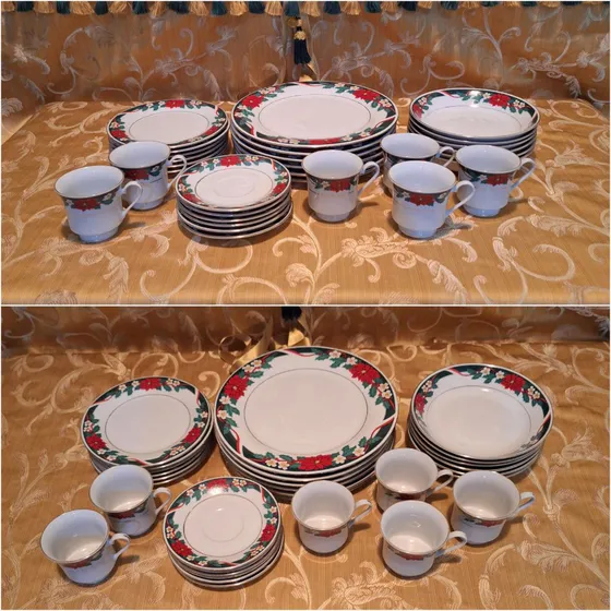 Juego De Vajilla Porcelana Navidad