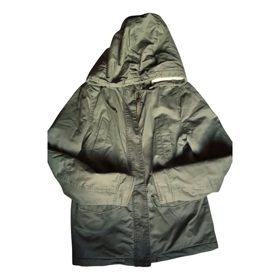 {usada] Linda Chaqueta Parka Abrigada Verde Capota