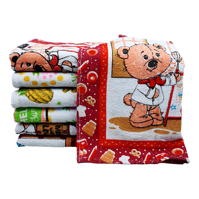 Kit 10 Pano De Copa Prato Estampado Felpudo 41x64cm Grande Kit 10 Pano De Copa Prato Estampado Felpudo 41x64cm Grande