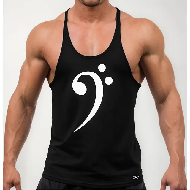 Regata Cavada Masculina Para Academia Musculação Estampada