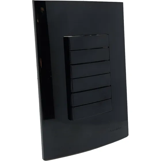 Conjunto 4x2 Pulsador 6 Teclas 1/2 Modulo Sleek Margirius