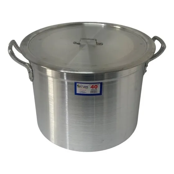 Olla Industrial De Aluminio, Marca Falupa, Capacidad 40 L.