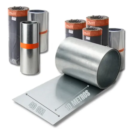 Bobina Chapa 40 Cm X 10 M Galvanizada 0,40mm Calha Rufo
