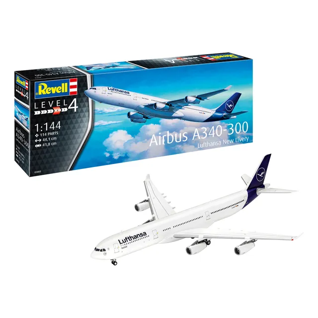Maqueta Revell A340-300 Nueva Decoración De Lufthansa